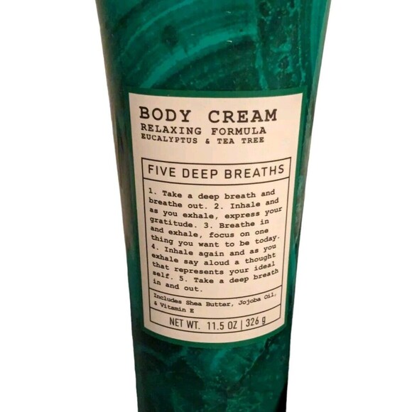 Five Deep Breaths Eucalyptus & Tea Tree Bath Set - Wash, Scrub, Body Cream - NEW - Picture 2 of 13
